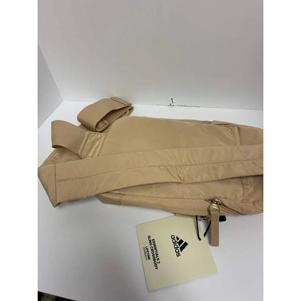 Adidas Essentials 2 Sling Crossbody Bag Backpack Magic Beige Off White Gilver